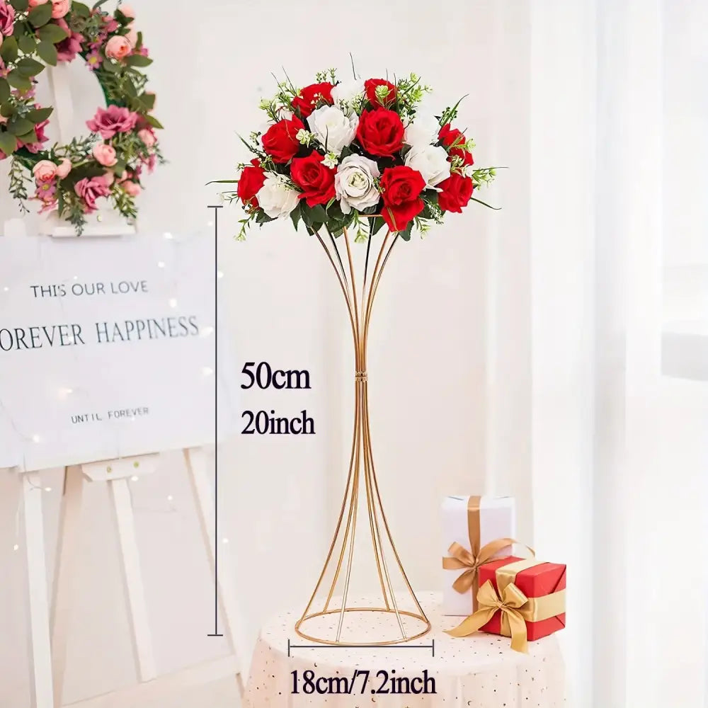 DecorBites™ Gold Metal Trumpet Flower Stand Vases