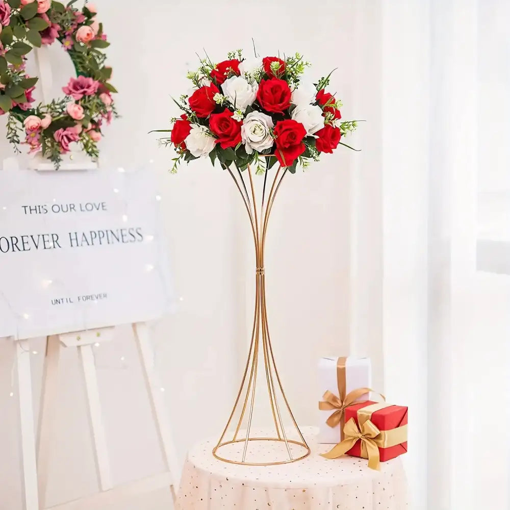 DecorBites™ Gold Metal Trumpet Flower Stand Vases