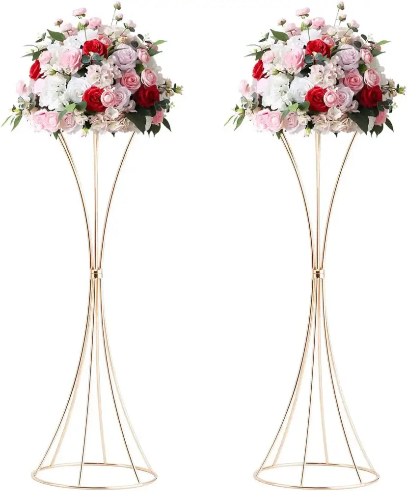 DecorBites™ Gold Metal Trumpet Flower Stand Vases