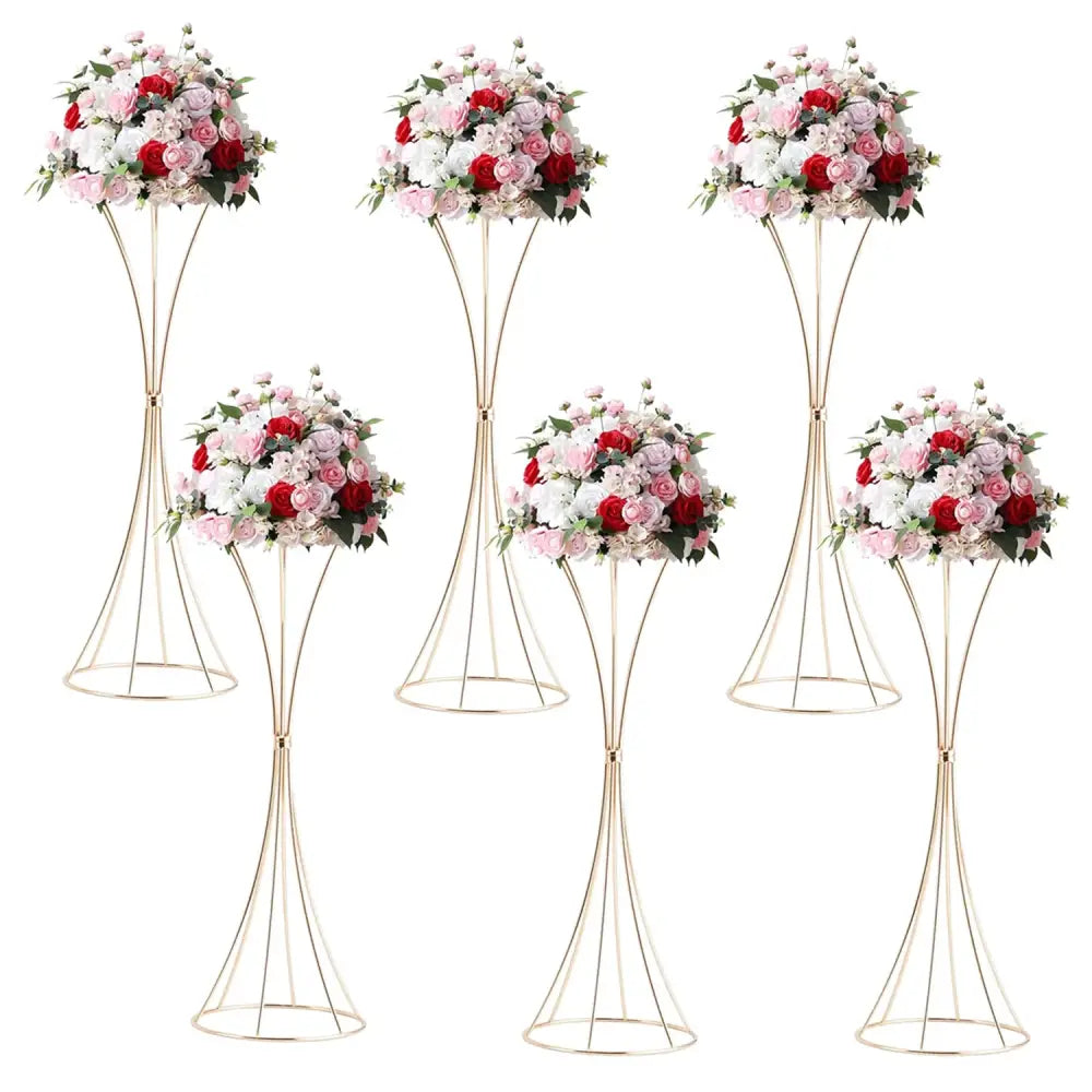 DecorBites™ Gold Metal Trumpet Flower Stand Vases