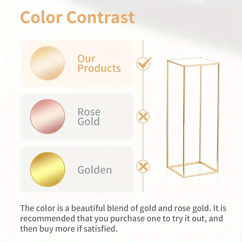 DecorBites™ Gold Metal Vase Set for Home Events