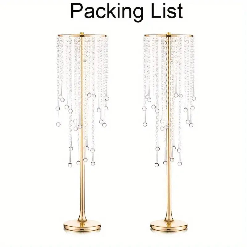 DecorBites™ Gold Metal Vases Set, Elegant 29.6" Height