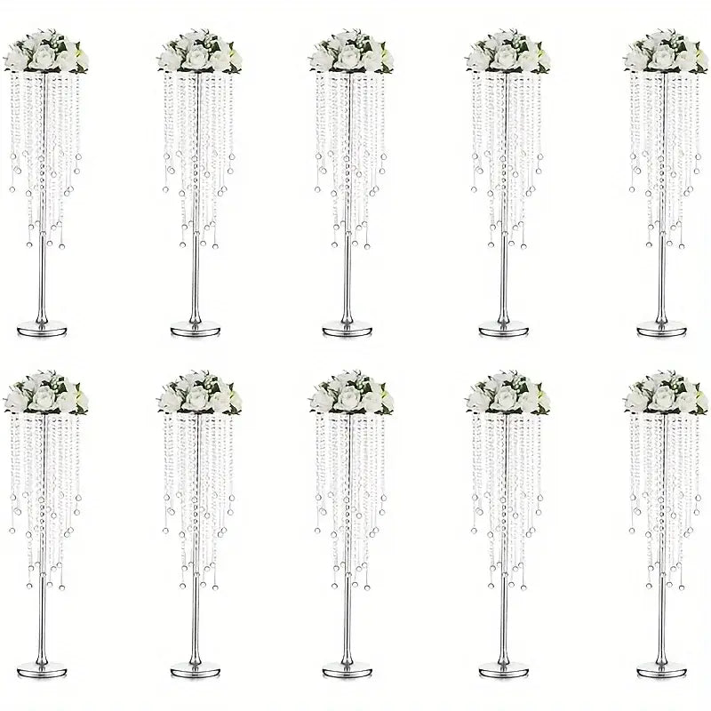 DecorBites™ Gold Metal Vases Set, Elegant 29.6" Height