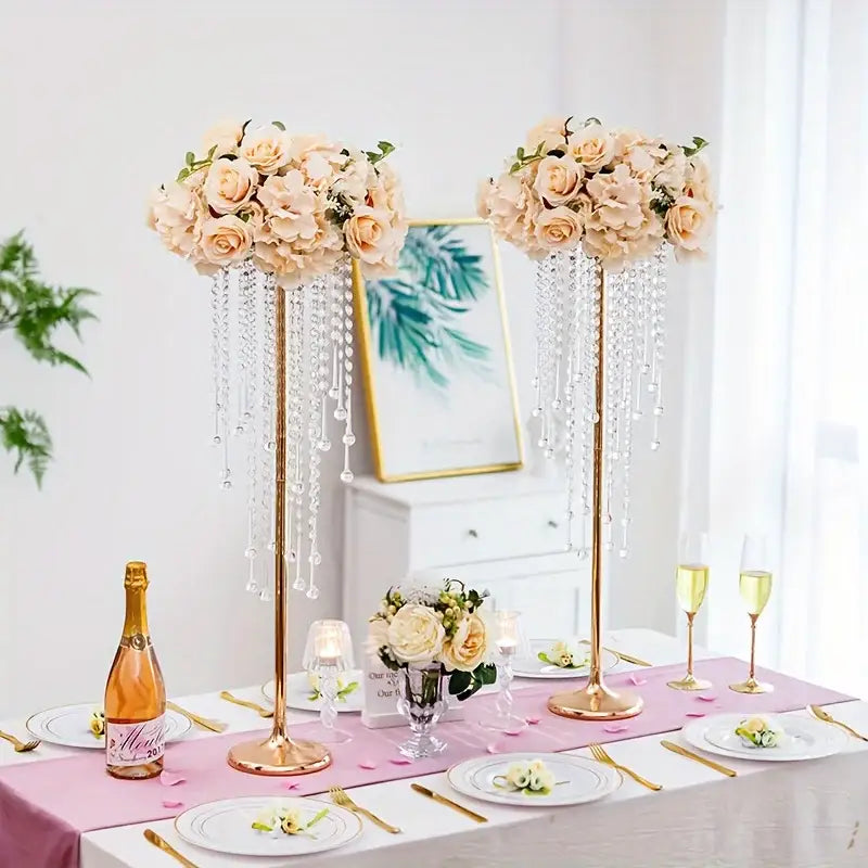 DecorBites™ Gold Metal Vases Set, Elegant 29.6" Height