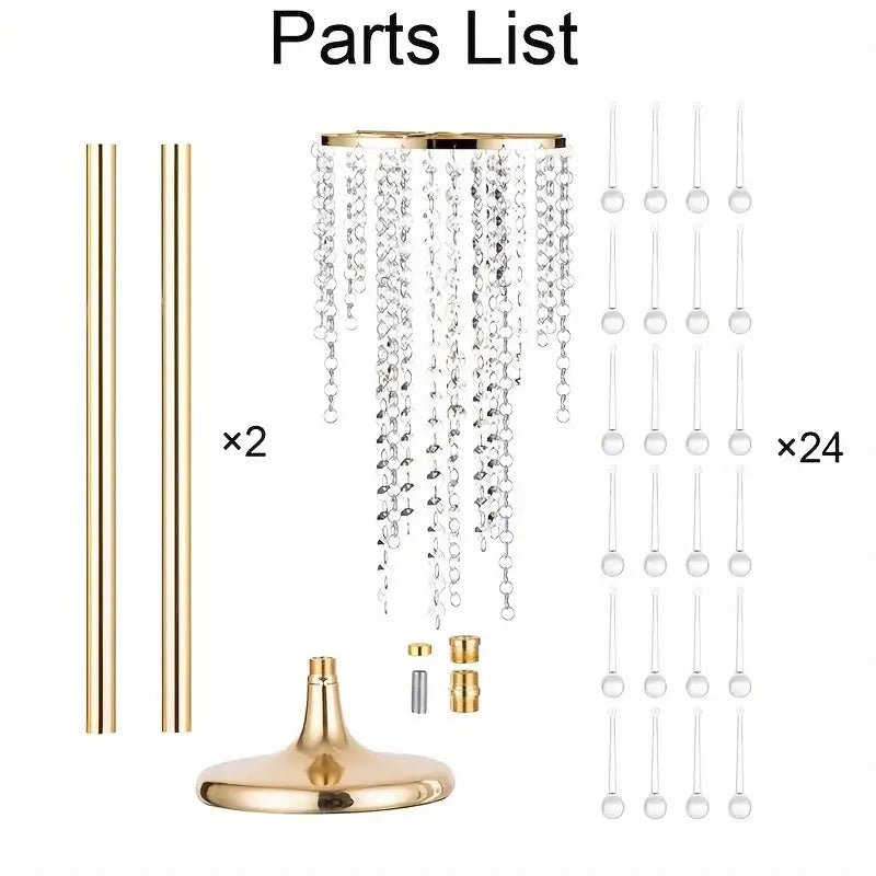 DecorBites™ Gold Metal Vases Set, Elegant 29.6" Height