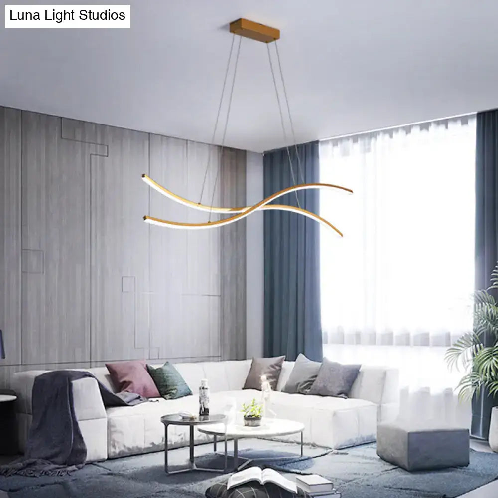 DecorBites™ Gold Metallic LED Hanging Light - Minimalist Island Ceiling Light for Restaurants