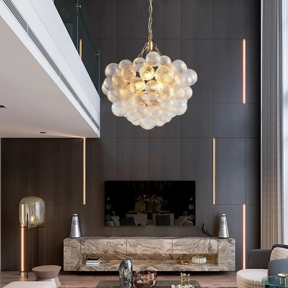 DecorBites™ Gold Pendant Chandelier with Adjustable Height