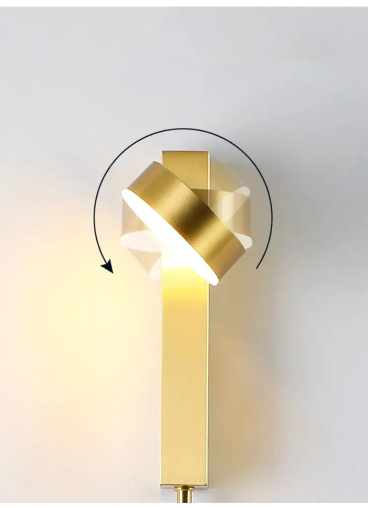 DecorBites™ Gold Wall Lamp with Dimmer Switch