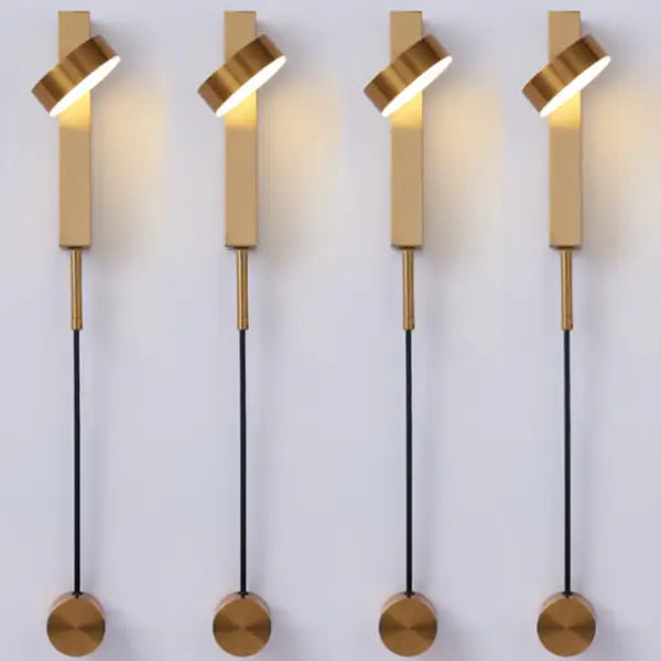 DecorBites™ Gold Wall Lamp with Dimmer Switch