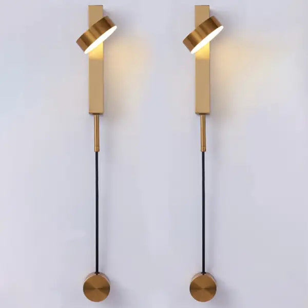 DecorBites™ Gold Wall Lamp with Dimmer Switch