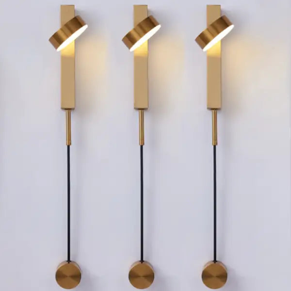 DecorBites™ Gold Wall Lamp with Dimmer Switch