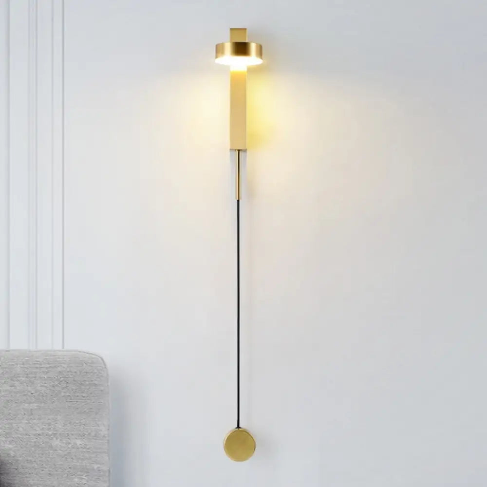 DecorBites™ Gold Wall Lamp with Dimmer Switch
