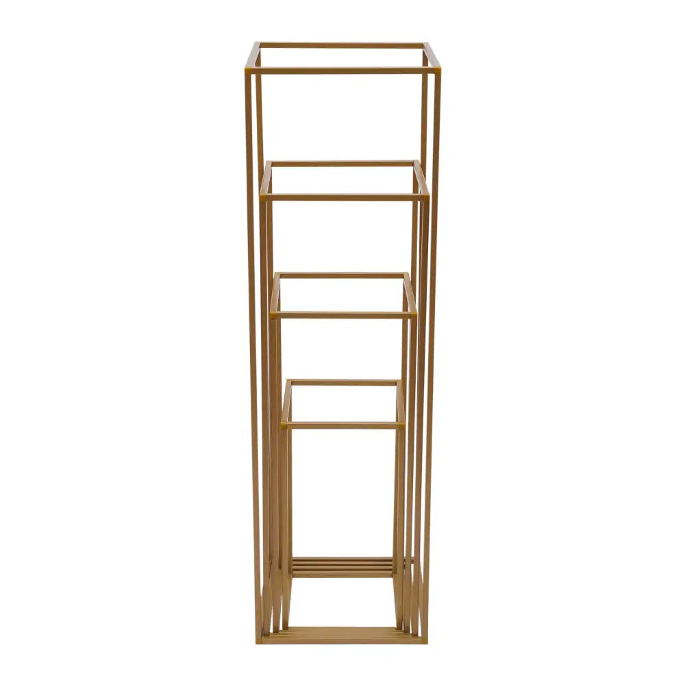 DecorBites™ Gold Wedding Flower Vase Stand Set