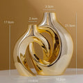 DecorBites™ Golden Flower Vase - Home Decor Accessory