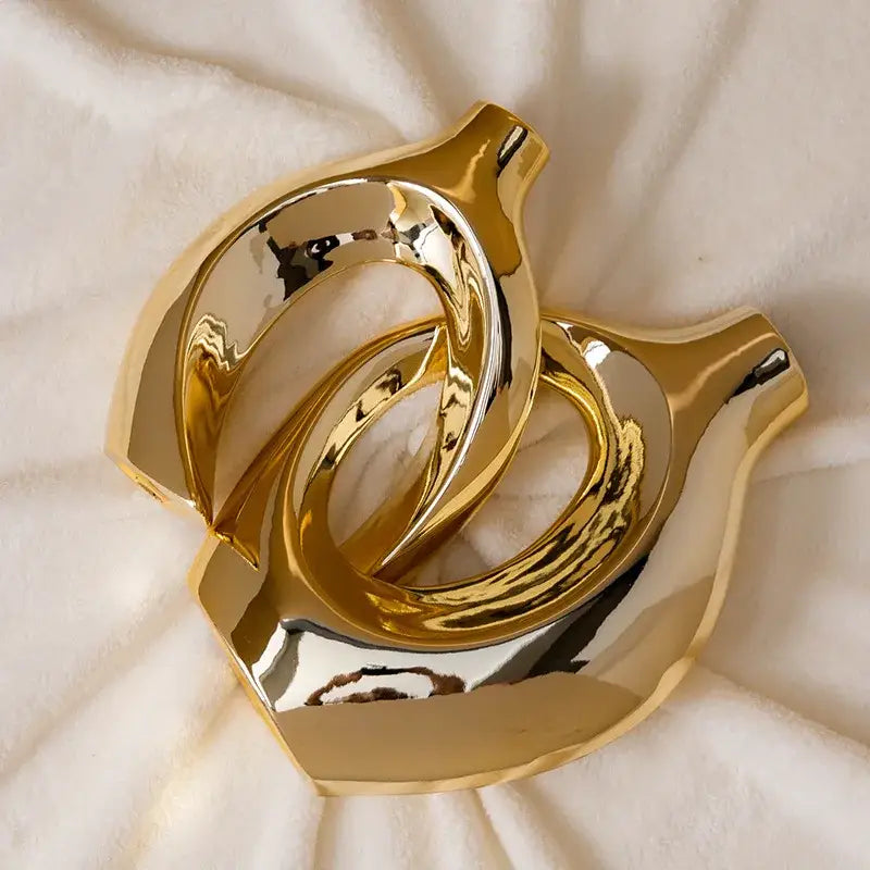DecorBites™ Golden Flower Vase - Home Decor Accessory