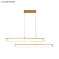 Modern gold-toned aluminum double-tier pendant light with warm white 220v-240v 110v-120v fixture width 39’’/47