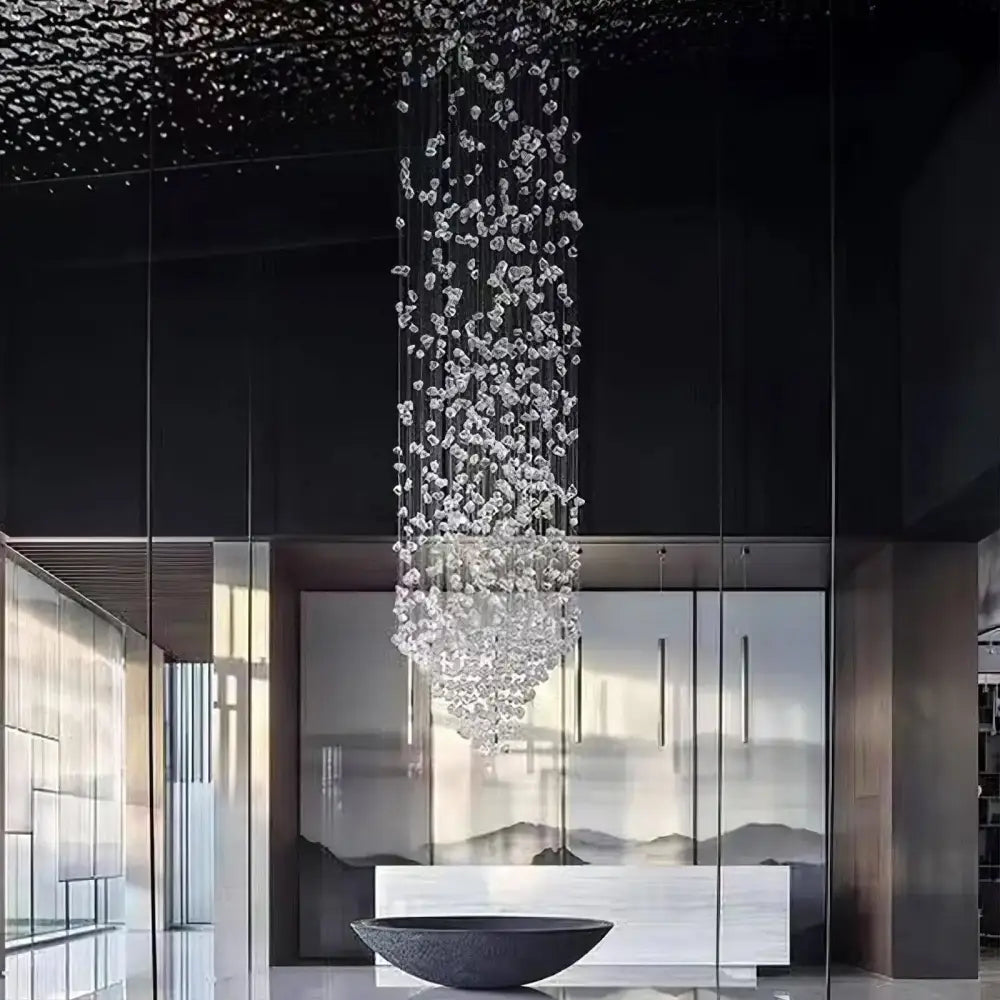 DecorBites™ Green Crystal Stone Chandelier for Modern Spaces