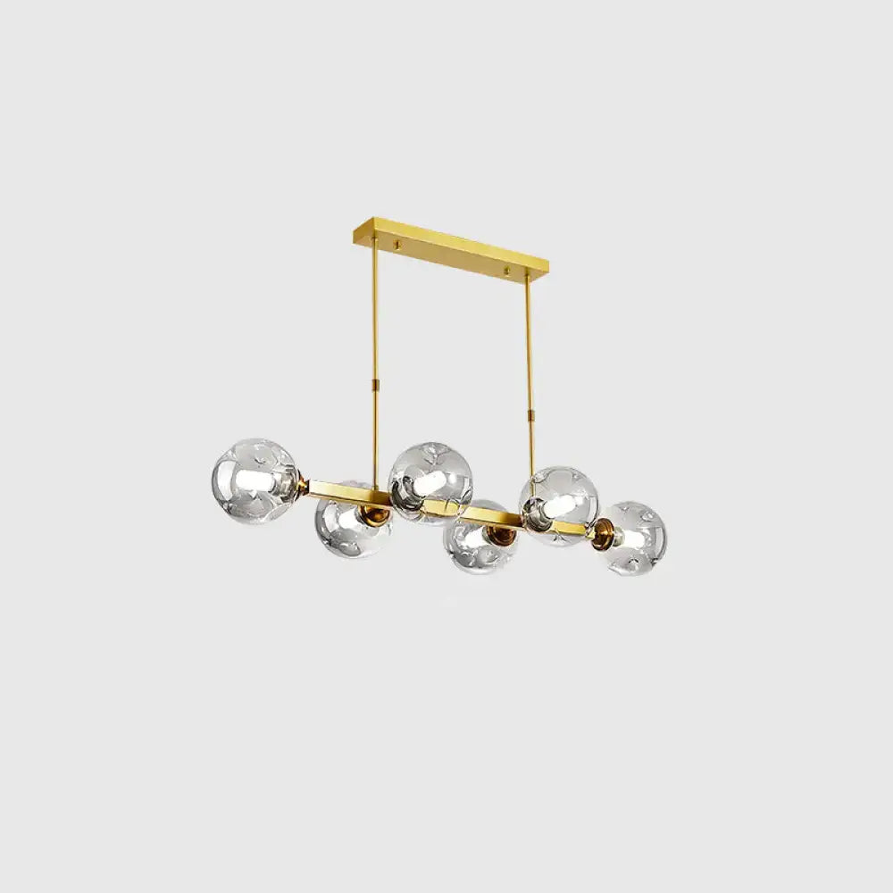 DecorBites™ Hand-Blown Glass Island Pendant Lamp for Restaurant - Modern Dimple Design