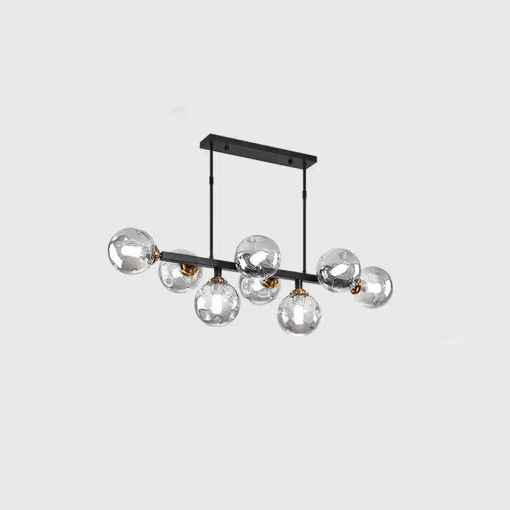 DecorBites™ Hand-Blown Glass Island Pendant Lamp for Restaurant - Modern Dimple Design