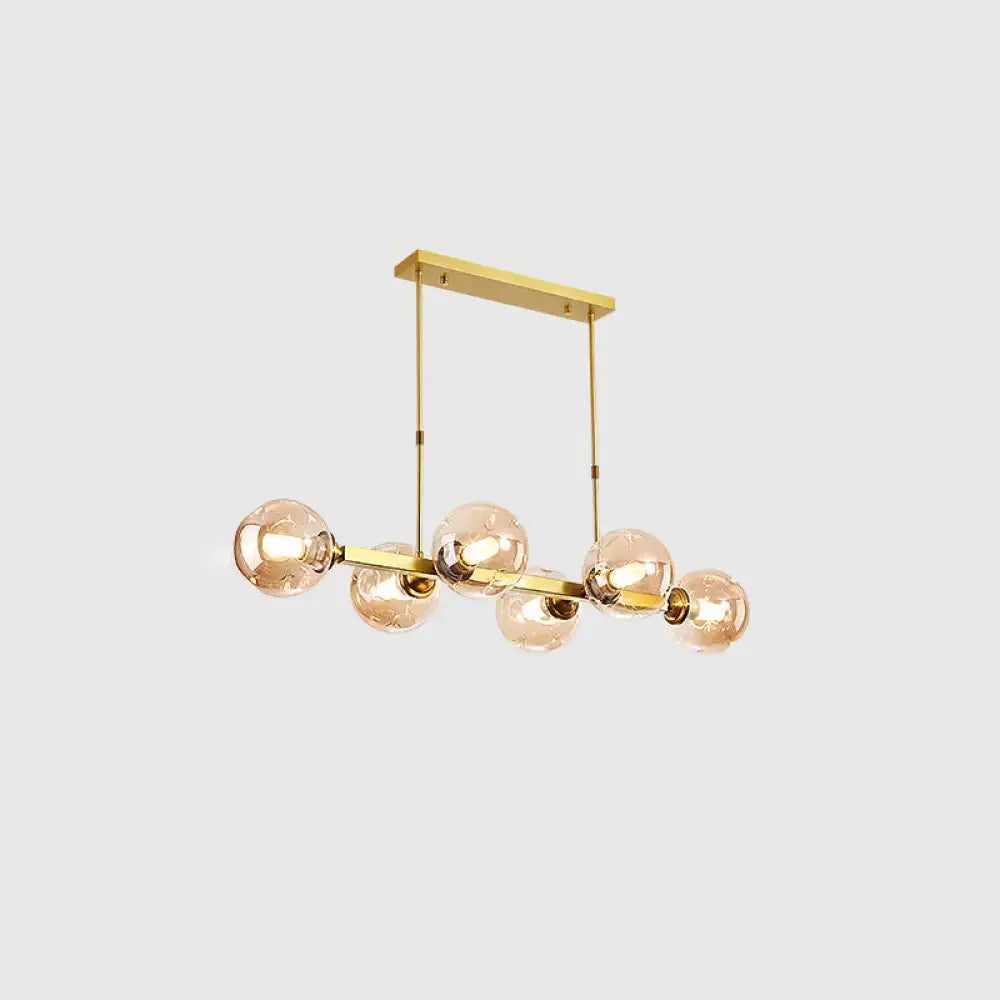 DecorBites™ Hand-Blown Glass Island Pendant Lamp for Restaurant - Modern Dimple Design