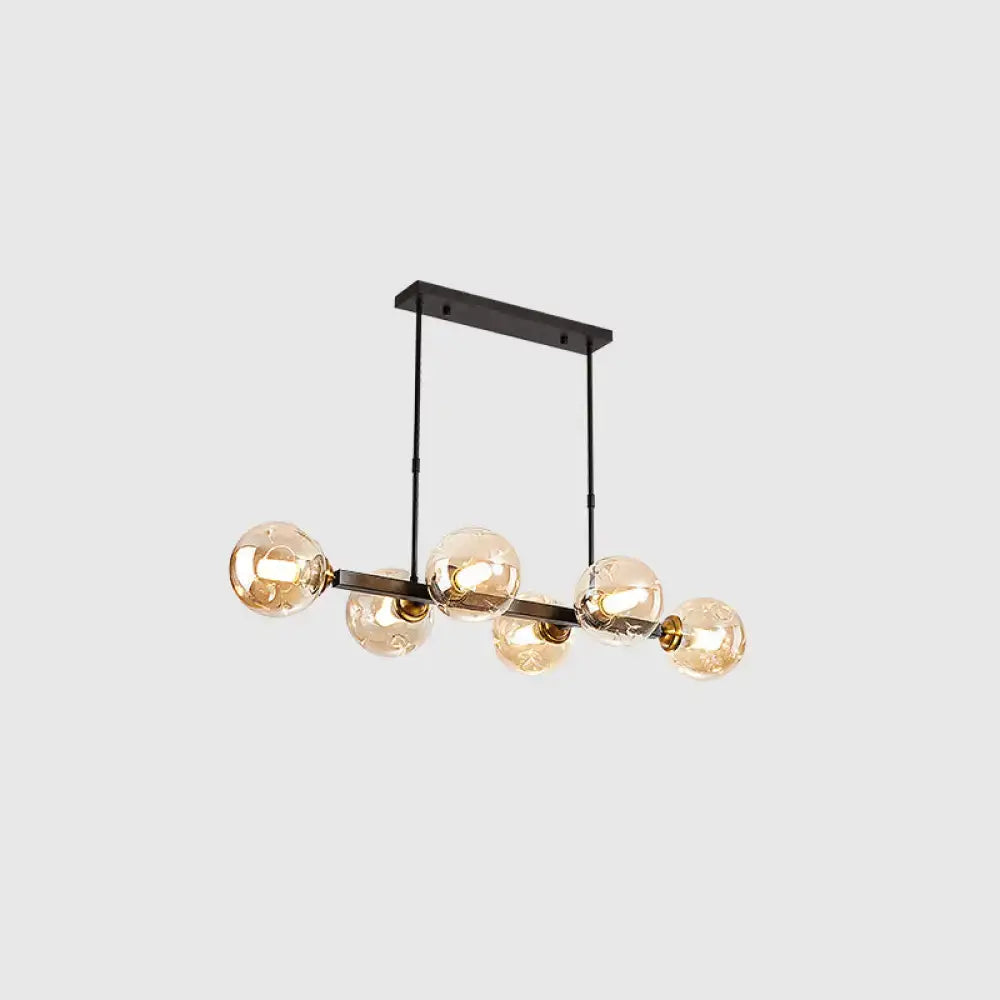 DecorBites™ Hand-Blown Glass Island Pendant Lamp for Restaurant - Modern Dimple Design