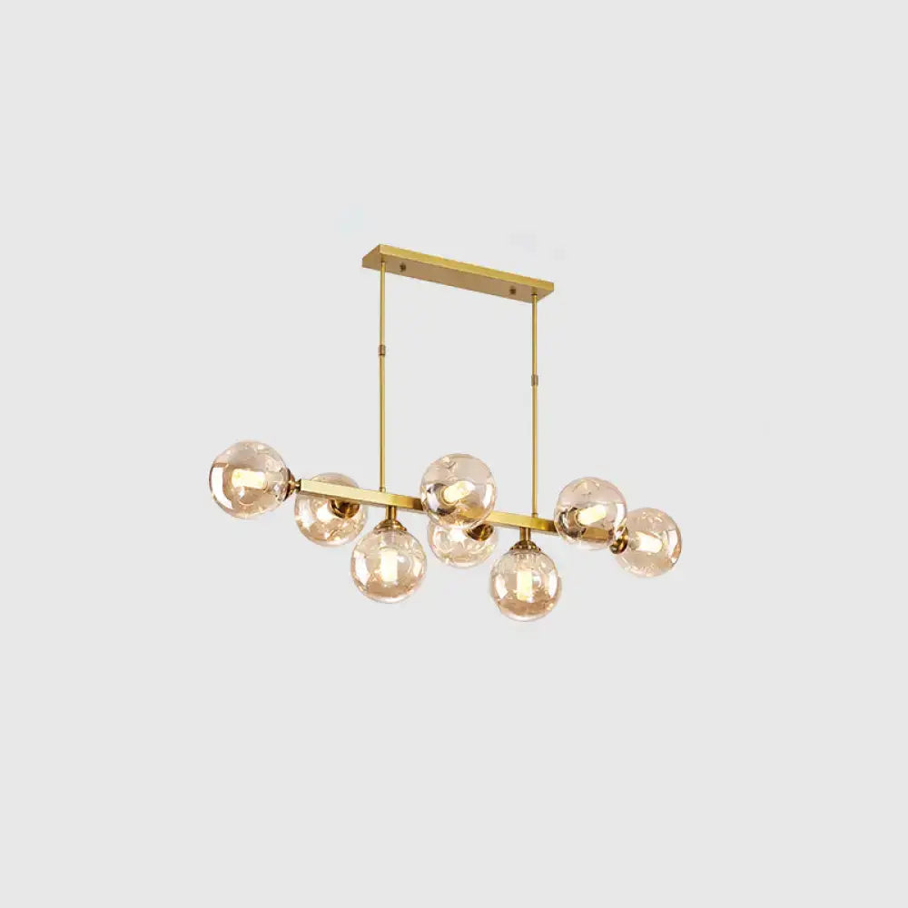 DecorBites™ Hand-Blown Glass Island Pendant Lamp for Restaurant - Modern Dimple Design