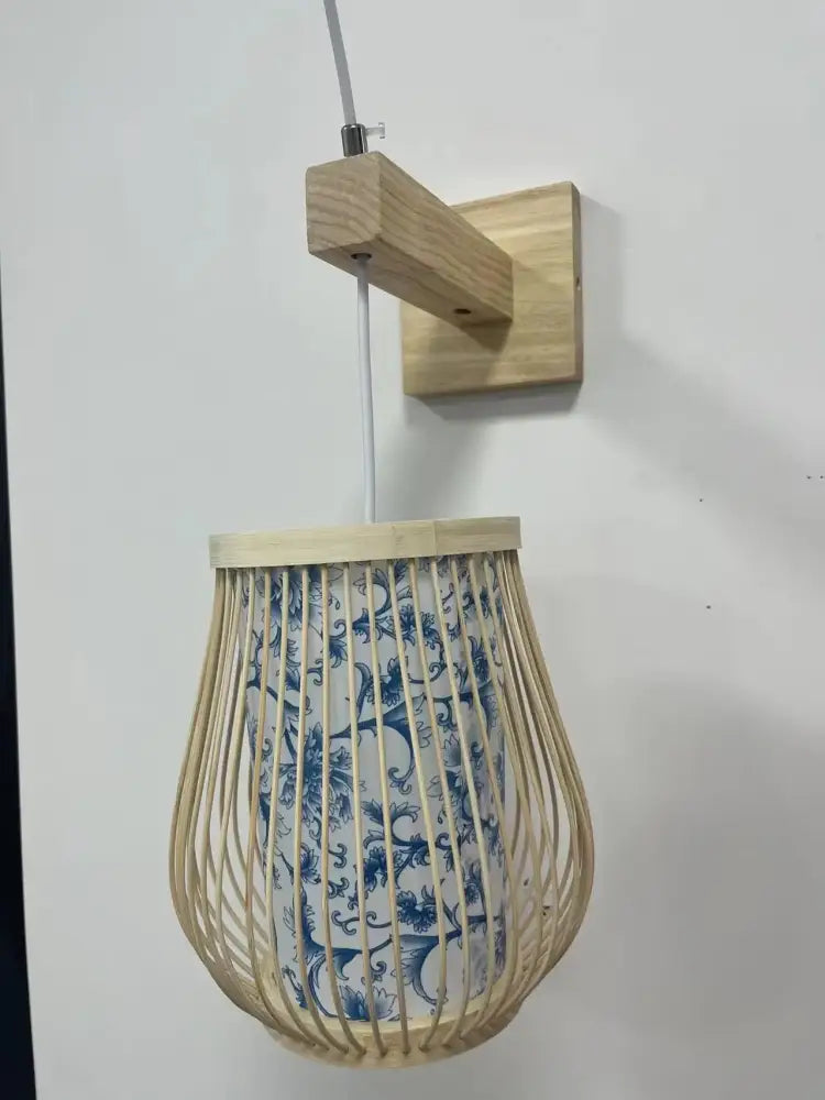 DecorBites™ Hand-Knit Bamboo Pendant Ceiling Light