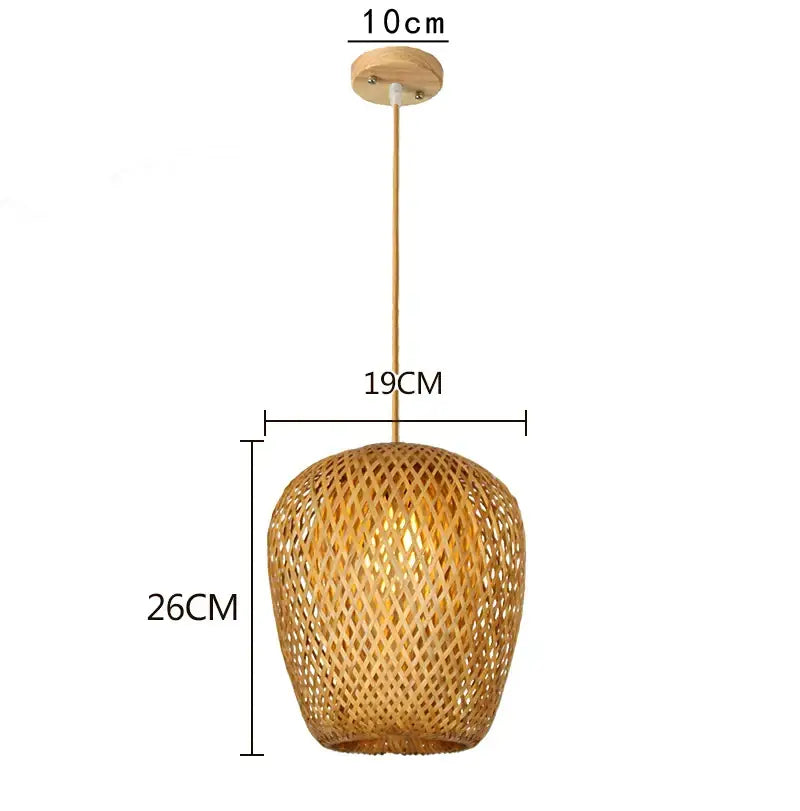 DecorBites™ Hand Knitted Chinese Style Hanging Bamboo Lamps