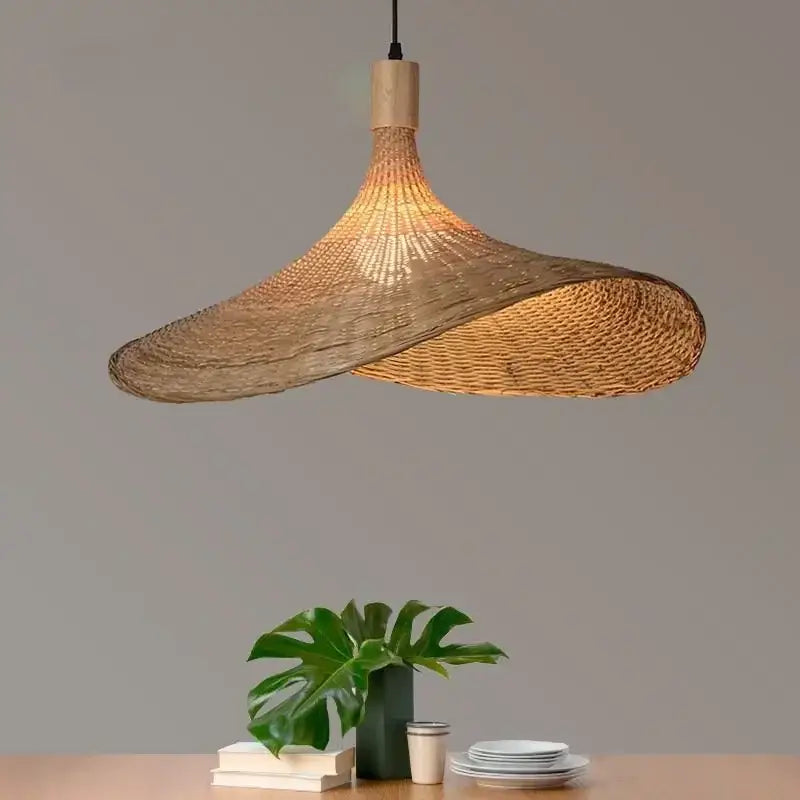 DecorBites™ Hand Knitted Chinese Style Hanging Bamboo Lamps