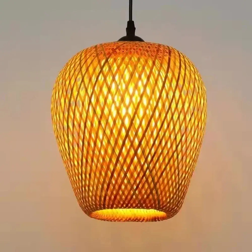 DecorBites™ Hand Knitted Chinese Style Hanging Bamboo Lamps