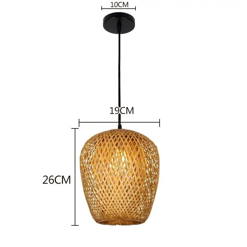 DecorBites™ Hand Knitted Chinese Style Hanging Bamboo Lamps