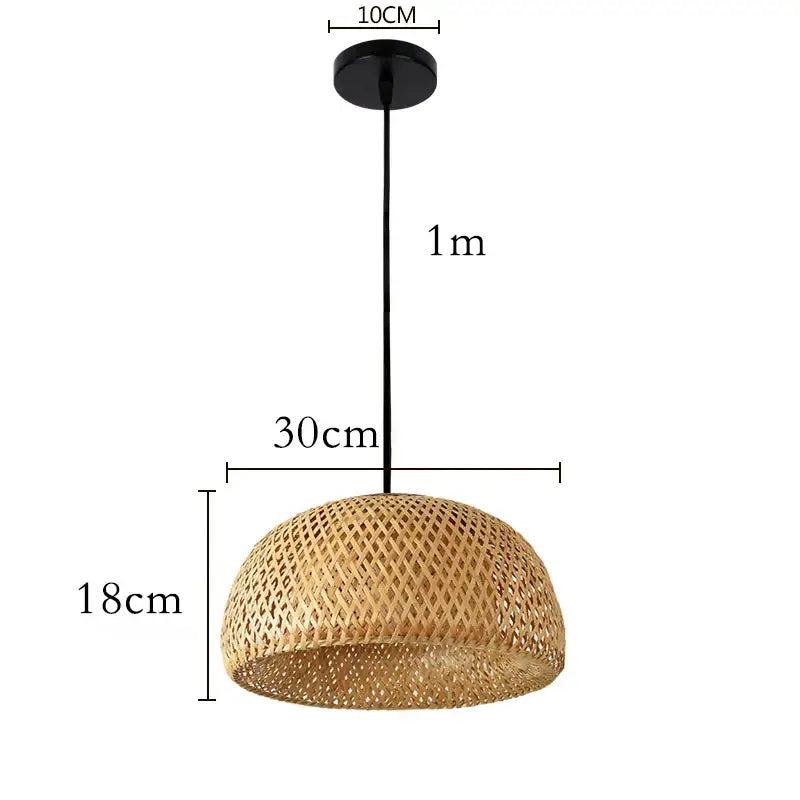 DecorBites™ Hand Knitted Chinese Style Hanging Bamboo Lamps