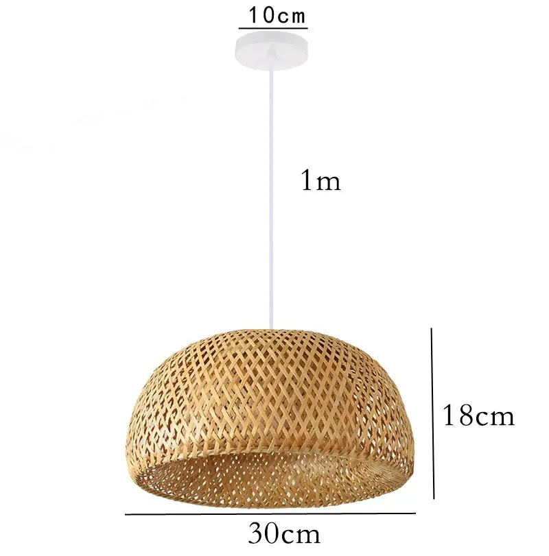 DecorBites™ Hand Knitted Chinese Style Hanging Bamboo Lamps