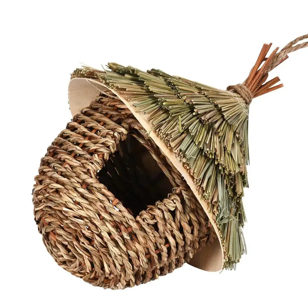 DecorBites™ Hand-woven Hummingbird Nest House for Garden