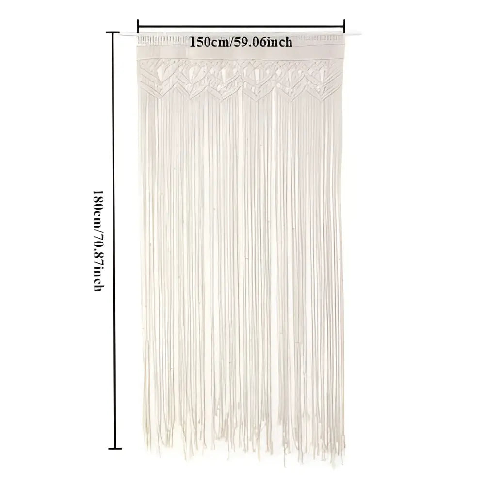 DecorBites™ Hand-woven Macrame Door Curtain Bohemia Wall Hanging Tapestry For Home Window Doorway Bedroom Living Room Wedding Backdrop Decor