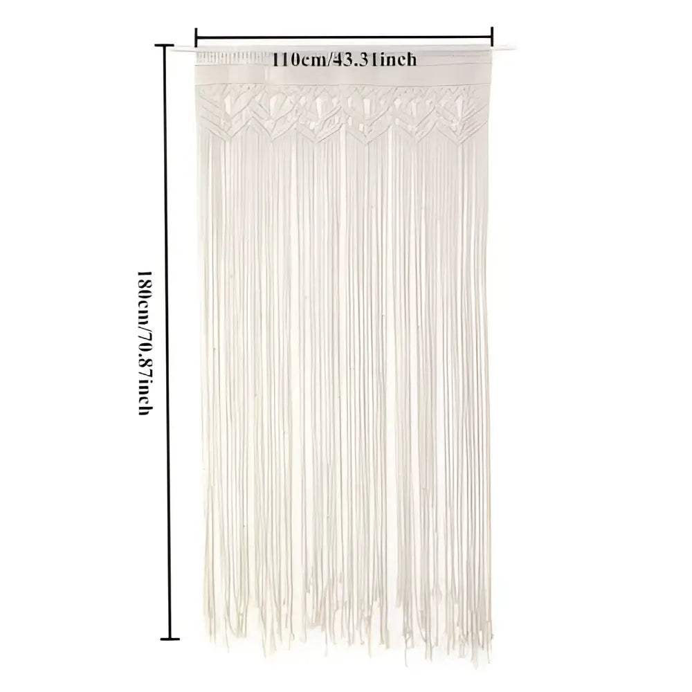 DecorBites™ Hand-woven Macrame Door Curtain Bohemia Wall Hanging Tapestry For Home Window Doorway Bedroom Living Room Wedding Backdrop Decor