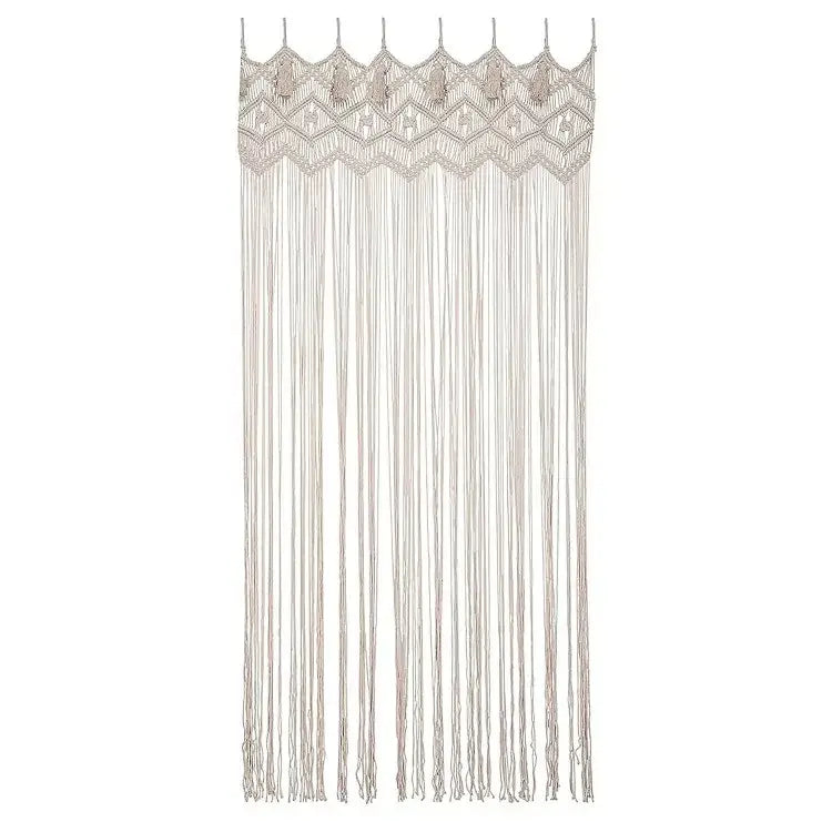 DecorBites™ Hand-woven Macrame Door Curtain Bohemia Wall Hanging Tapestry For Home Window Doorway Bedroom Living Room Wedding Backdrop Decor