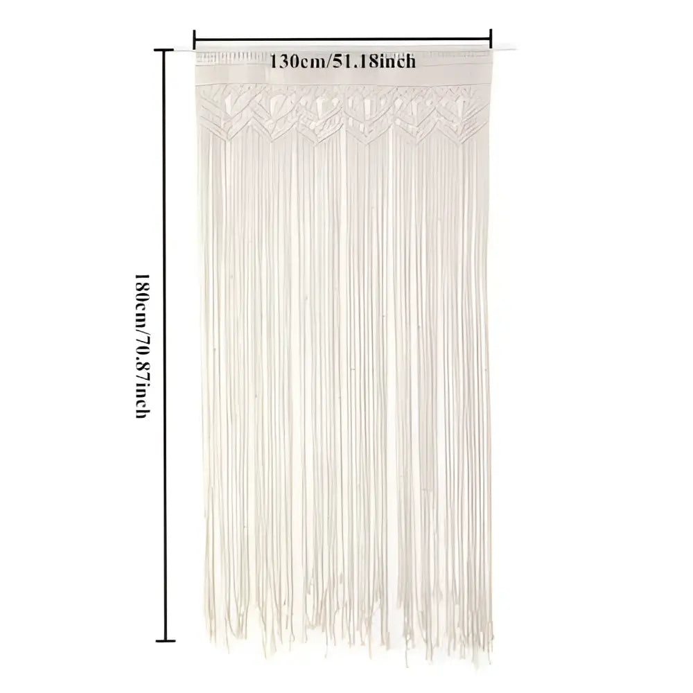 DecorBites™ Hand-woven Macrame Door Curtain Bohemia Wall Hanging Tapestry For Home Window Doorway Bedroom Living Room Wedding Backdrop Decor
