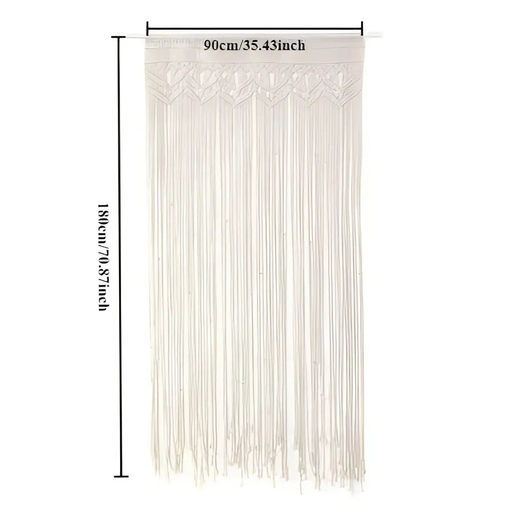 DecorBites™ Hand-woven Macrame Door Curtain Bohemia Wall Hanging Tapestry For Home Window Doorway Bedroom Living Room Wedding Backdrop Decor