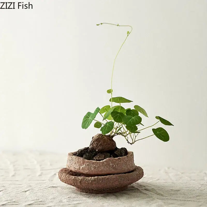 DecorBites™ Handcrafted Ceramic Vase for Flowers