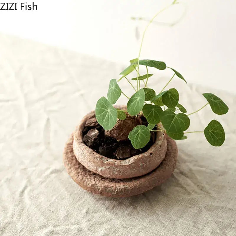 DecorBites™ Handcrafted Ceramic Vase for Flowers
