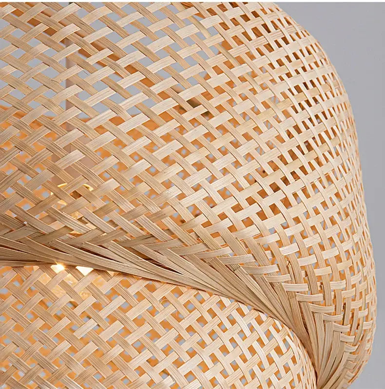 DecorBites™ Handcrafted Chinese Bamboo Pendant Lamp