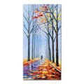DecorBites™ Handmade Abstract City Oil Painting, Modern Wall Art