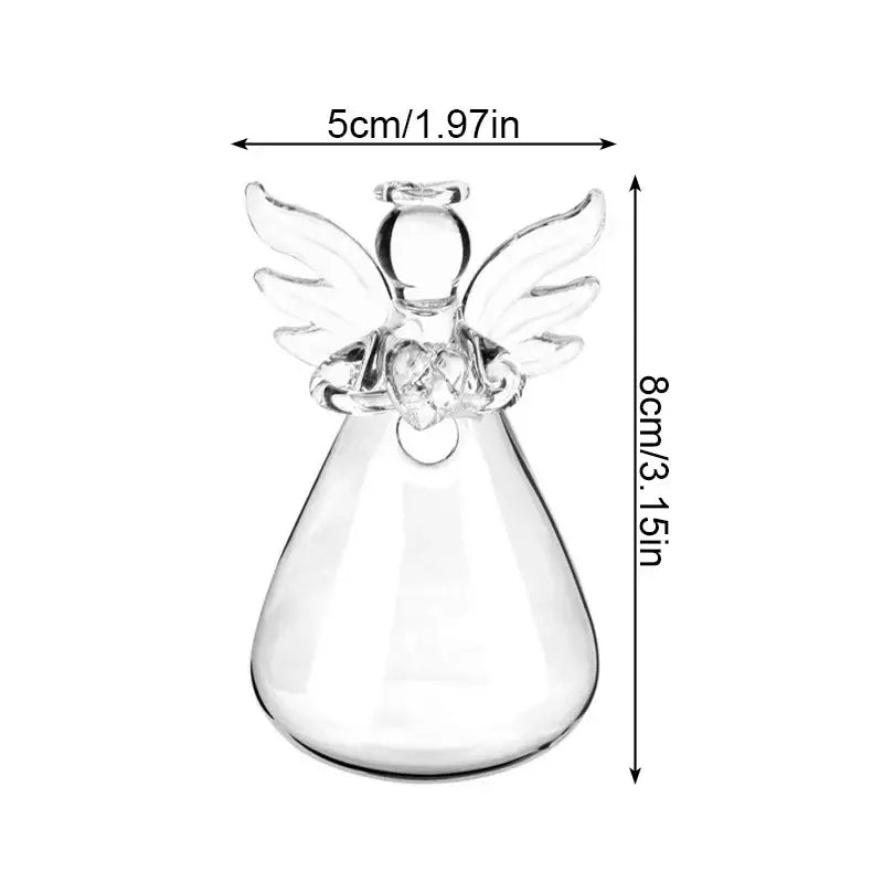 DecorBites™ Handmade Angel Glass Vase - Home Decor