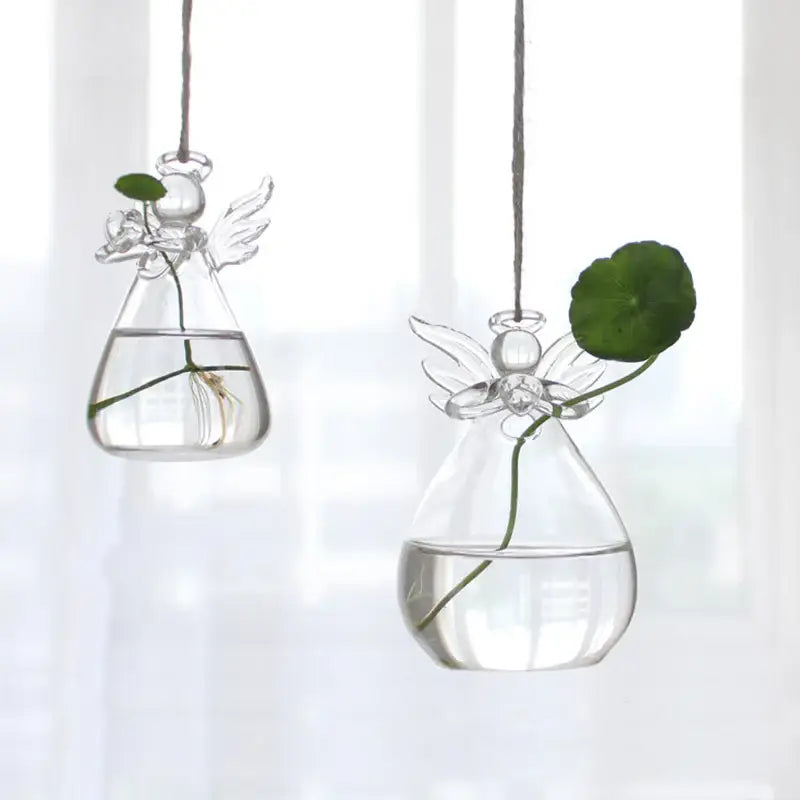 DecorBites™ Handmade Angel Glass Vase - Home Decor