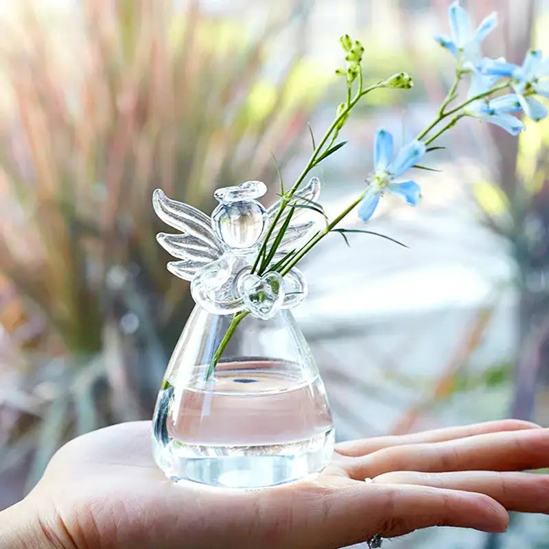 DecorBites™ Handmade Angel Glass Vase - Home Decor
