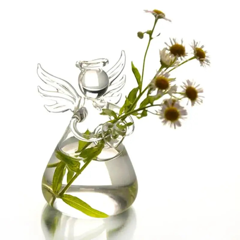 DecorBites™ Handmade Angel Glass Vase - Home Decor