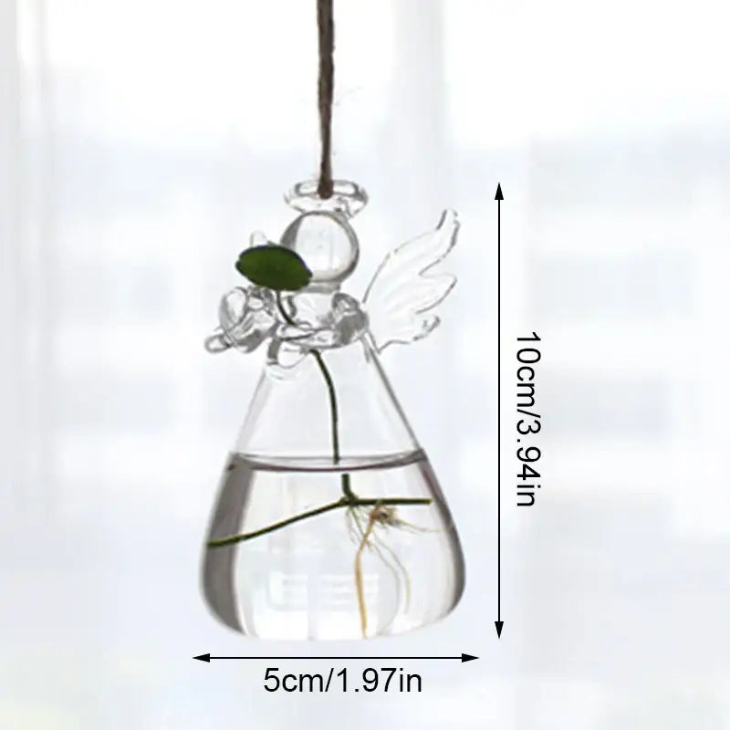 DecorBites™ Handmade Angel Glass Vase - Home Decor