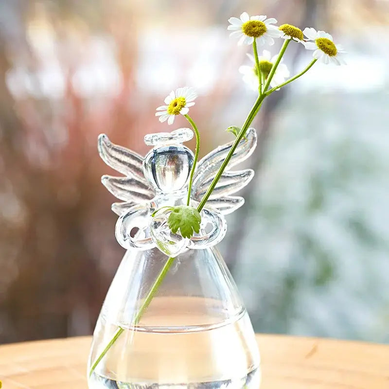DecorBites™ Handmade Angel Glass Vase - Home Decor
