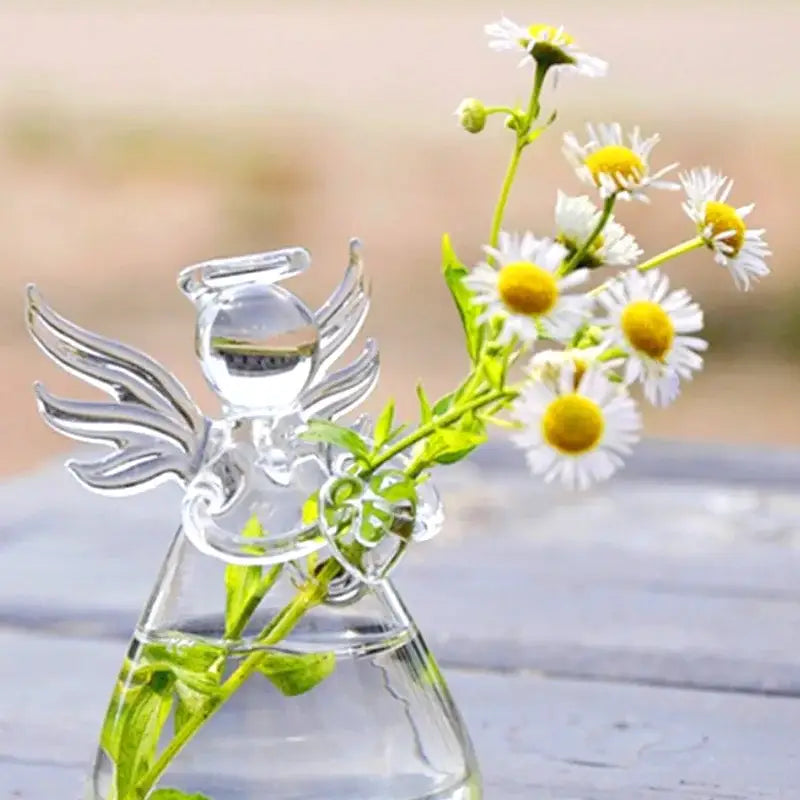 DecorBites™ Handmade Angel Glass Vase - Home Decor